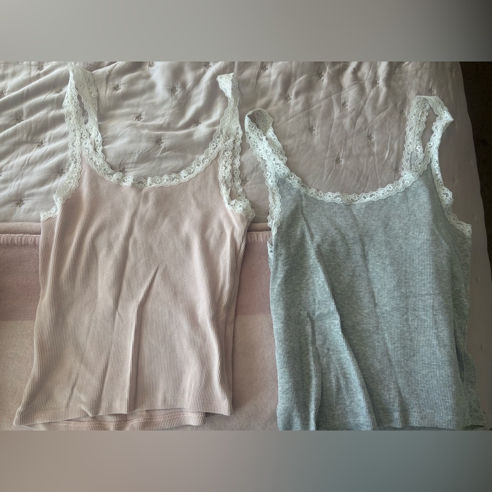 H&M Pink & Grey tanks